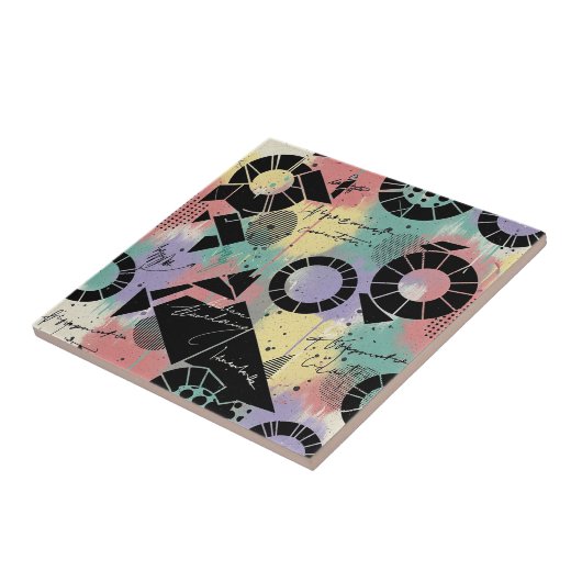 Colorful Urban Graffiti Pattern (10) タイル (側面)