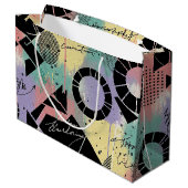 Colorful Urban Graffiti Pattern (10) ラージペーパーバッグ (裏面アングル)