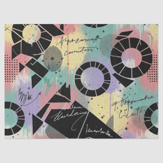 Colorful Urban Graffiti Pattern (10) 薄葉紙 (正面)