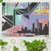 Colorful Urban Graffiti Pattern (11) キッチンタオル (折り畳み)