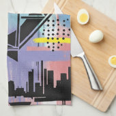 Colorful Urban Graffiti Pattern (11) キッチンタオル (四つ折り)