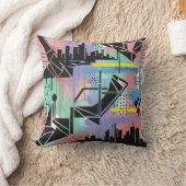 Colorful Urban Graffiti Pattern (11) クッション (ブランケット)