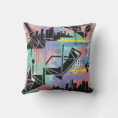 Colorful Urban Graffiti Pattern (11) クッション (裏面)