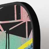 Colorful Urban Graffiti Pattern (11) ピックルボールラケット (左詳細)