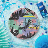 Colorful Urban Graffiti Pattern (11) ペーパープレート (パーティー)