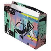 Colorful Urban Graffiti Pattern (11) ラージペーパーバッグ (裏面アングル)