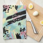 Colorful Urban Graffiti Pattern (12) キッチンタオル (四つ折り)