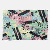 Colorful Urban Graffiti Pattern (12) キッチンタオル (横)