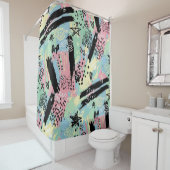 Colorful Urban Graffiti Pattern (12) シャワーカーテン (インサイチュ)