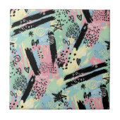 Colorful Urban Graffiti Pattern (12) タイル (正面)