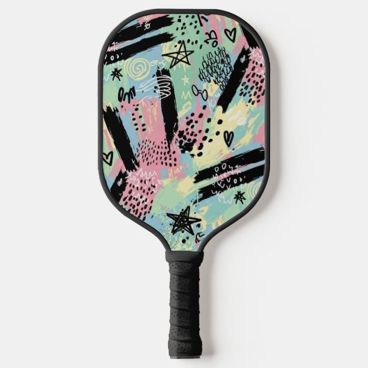 Colorful Urban Graffiti Pattern (12) ピックルボールラケット (正面)