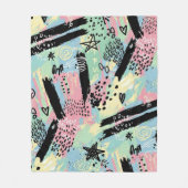 Colorful Urban Graffiti Pattern (12) フリースブランケット (正面)