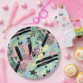 Colorful Urban Graffiti Pattern (12) ペーパープレート (パーティー)