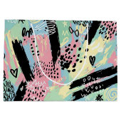 Colorful Urban Graffiti Pattern (12) ラージペーパーバッグ (裏面)