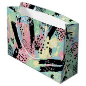 Colorful Urban Graffiti Pattern (12) ラージペーパーバッグ (裏面アングル)