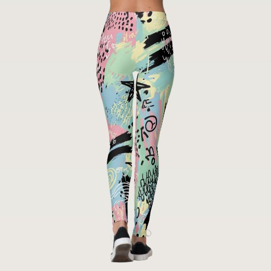 Colorful Urban Graffiti Pattern (12) レギンス (裏面)
