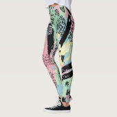 Colorful Urban Graffiti Pattern (12) レギンス (左)