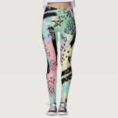 Colorful Urban Graffiti Pattern (12) レギンス (正面)