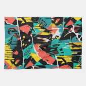 Colorful Urban Graffiti Pattern (13) キッチンタオル (横)