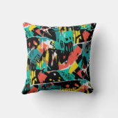 Colorful Urban Graffiti Pattern (13) クッション (裏面)
