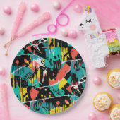 Colorful Urban Graffiti Pattern (13) ペーパープレート (パーティー)