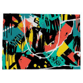 Colorful Urban Graffiti Pattern (13) ラージペーパーバッグ (裏面)