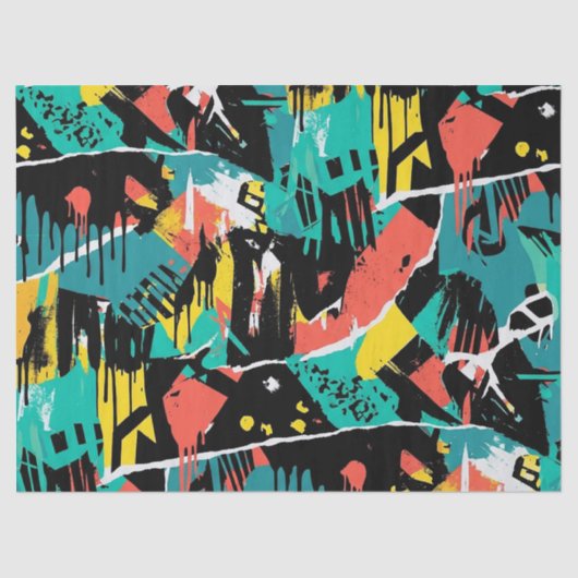 Colorful Urban Graffiti Pattern (13) 薄葉紙 (正面)