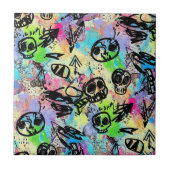 Colorful Urban Graffiti Pattern (1) タイル (正面)