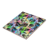 Colorful Urban Graffiti Pattern (1) タイル (側面)