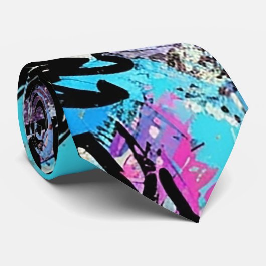 Colorful Urban Graffiti Pattern (1) ネクタイ (ロール)