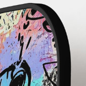 Colorful Urban Graffiti Pattern (1) ピックルボールラケット (左詳細)