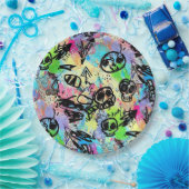 Colorful Urban Graffiti Pattern (1) ペーパープレート (パーティー)