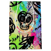 Colorful Urban Graffiti Pattern (1) ミディアムペーパーバッグ (正面)