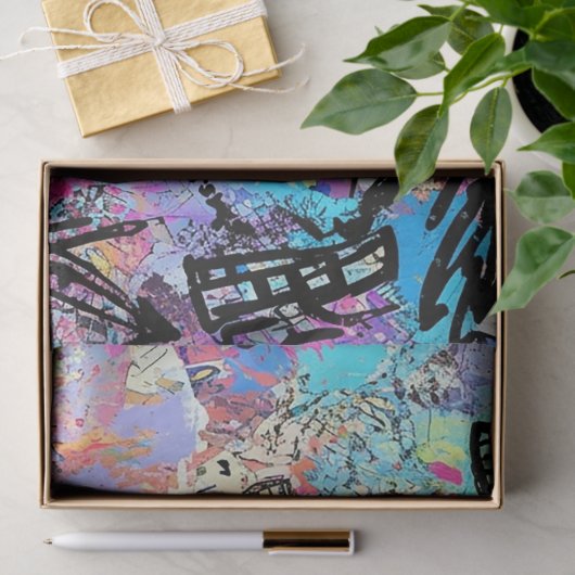 Colorful Urban Graffiti Pattern (1) 薄葉紙 (ギフト)