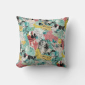 Colorful Urban Graffiti Pattern (2) クッション (正面)