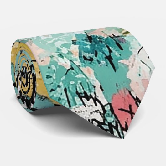 Colorful Urban Graffiti Pattern (2) ネクタイ (ロール)