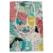 Colorful Urban Graffiti Pattern (2) ミディアムペーパーバッグ (正面)