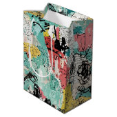 Colorful Urban Graffiti Pattern (2) ミディアムペーパーバッグ (裏面アングル)