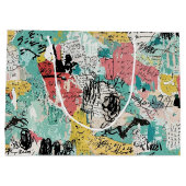 Colorful Urban Graffiti Pattern (2) ラージペーパーバッグ (裏面)