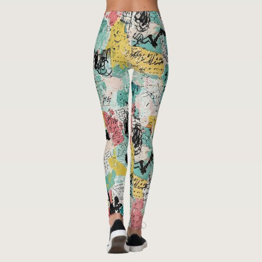 Colorful Urban Graffiti Pattern (2) レギンス (裏面)