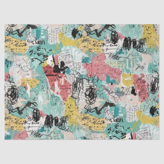 Colorful Urban Graffiti Pattern (2) 薄葉紙 (正面)