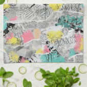 Colorful Urban Graffiti Pattern (3) キッチンタオル (折り畳み)