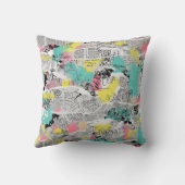 Colorful Urban Graffiti Pattern (3) クッション (裏面)