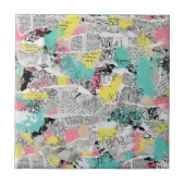 Colorful Urban Graffiti Pattern (3) タイル (正面)