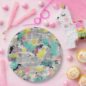 Colorful Urban Graffiti Pattern (3) ペーパープレート (パーティー)