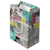 Colorful Urban Graffiti Pattern (3) ミディアムペーパーバッグ (裏面アングル)