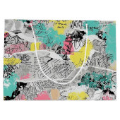 Colorful Urban Graffiti Pattern (3) ラージペーパーバッグ (裏面)