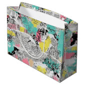 Colorful Urban Graffiti Pattern (3) ラージペーパーバッグ (裏面アングル)