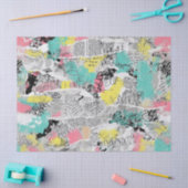 Colorful Urban Graffiti Pattern (3) 薄葉紙 (クラフト)