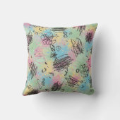 Colorful Urban Graffiti Pattern (4) クッション (裏面)